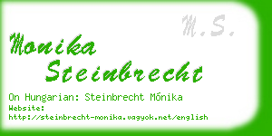 monika steinbrecht business card